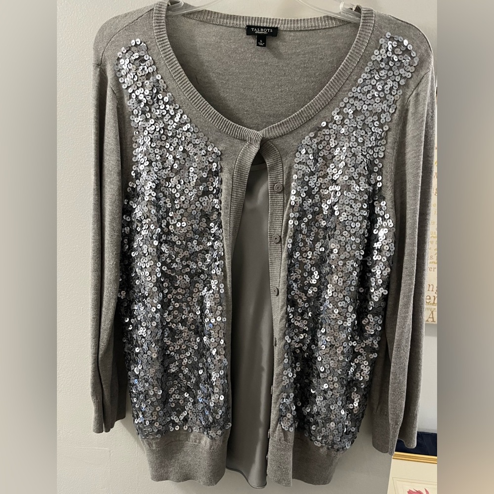 Talbots sequence sweater and cami  size large. Great for the holidays